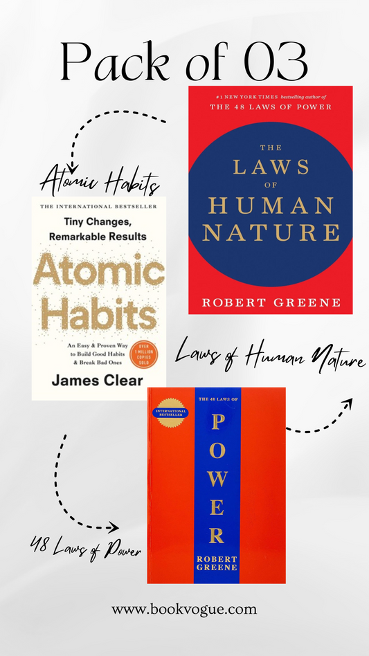 Pack of 03 - Atomic Habits + Laws of Human Nature & 48 Laws of Power